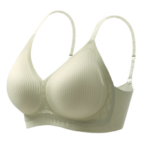 Catman Wireless Underwear Womens Small Breast Gathering and Accessory Breast Anti-sagging Seamless Jelly Strip Soft Support Bra