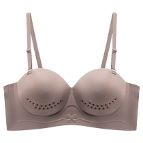 Catman Underwear Womens 2024 Summer Thin Small Breast Push Up Bra Breathable Anti-Sagging Breast Reduction Bra Without Wires