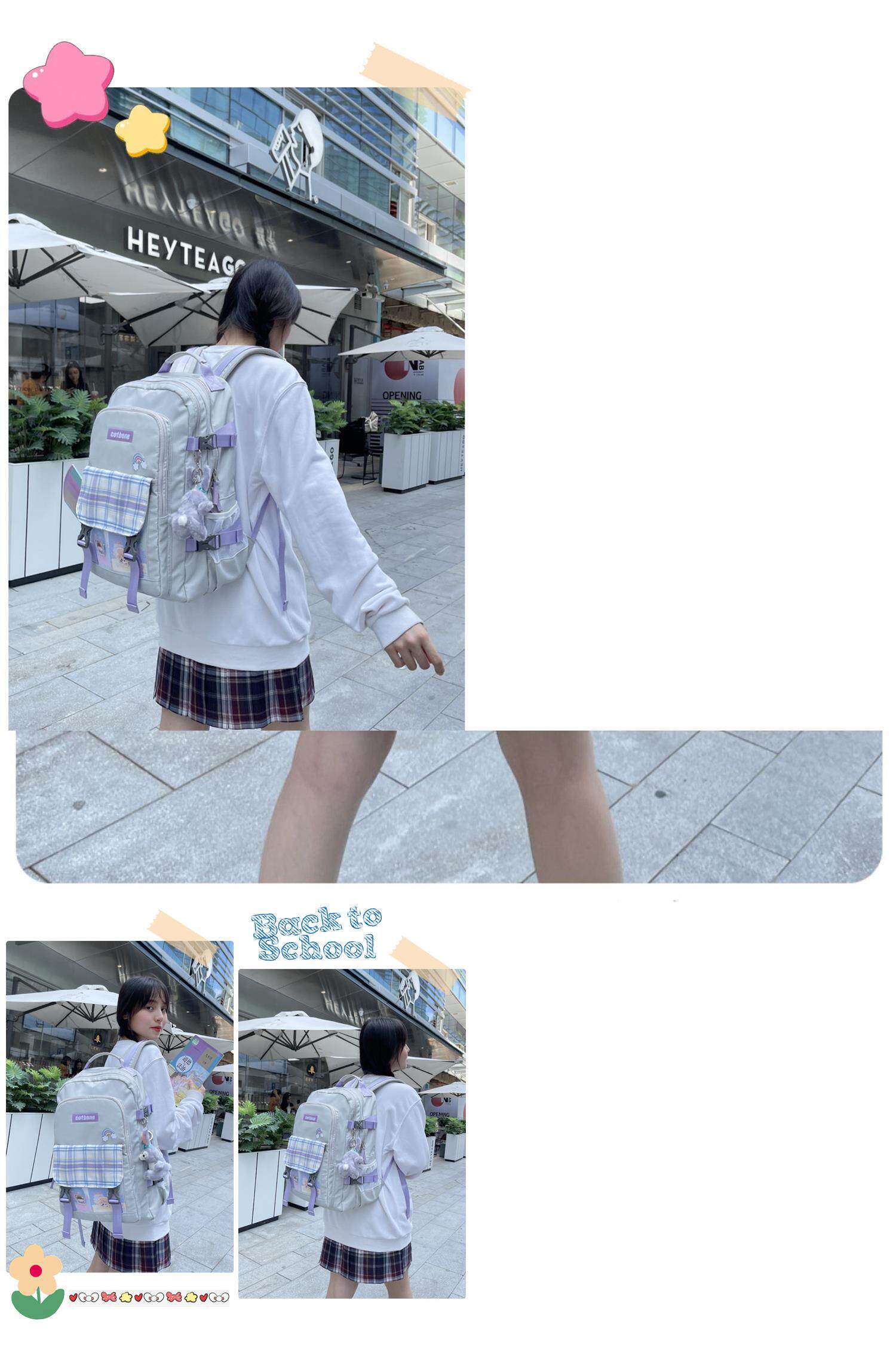 Ранец 初中生书包女中学生大容量揹包小学生简约轻便减负星黛露jk双肩包