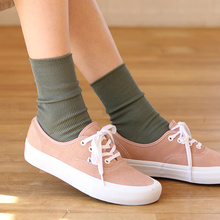 Tabio中筒袜子女春秋棉袜透气