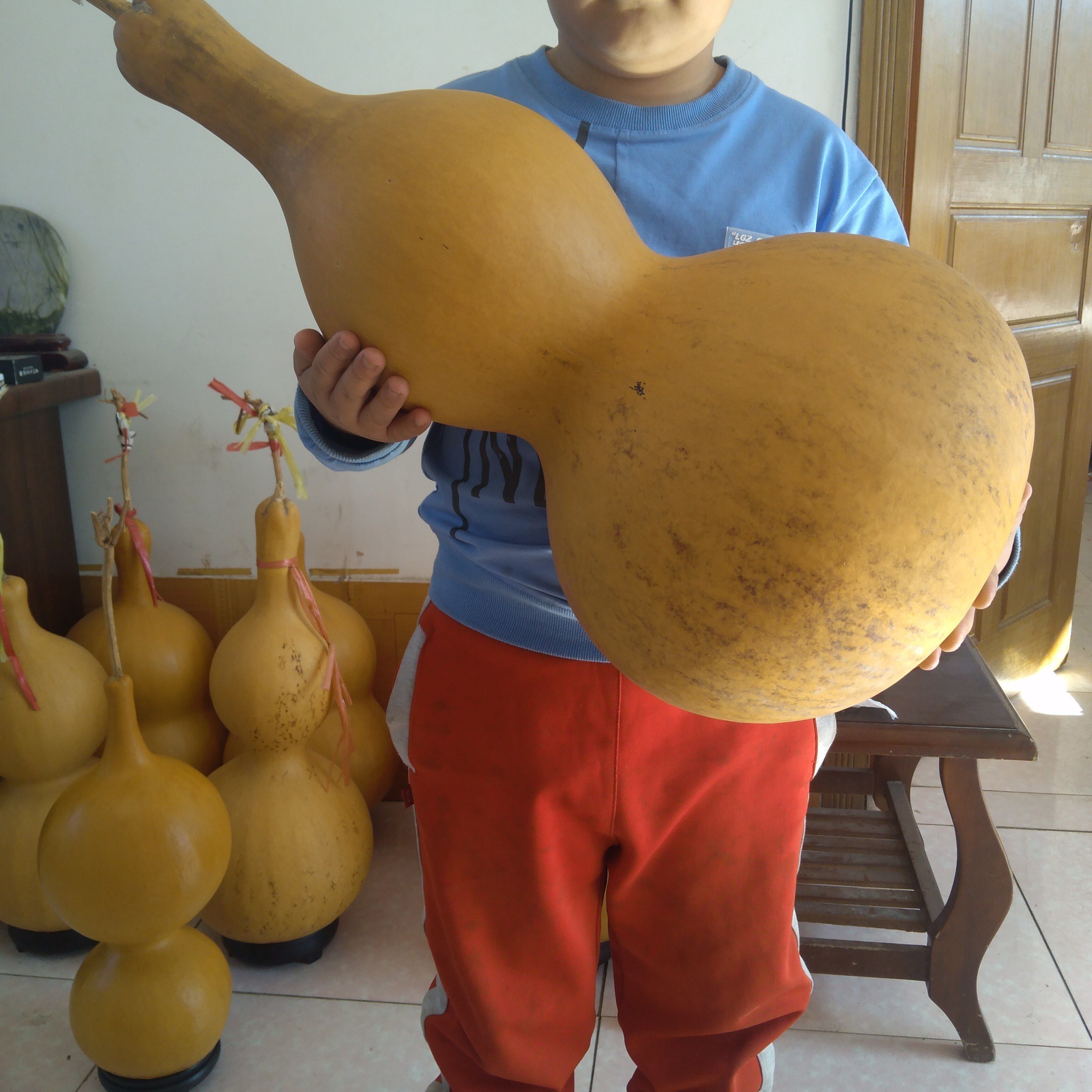 2022 big gourd extra large ornament giant pendant natural living room sub-waist eight treasures boutique text play with base faucet