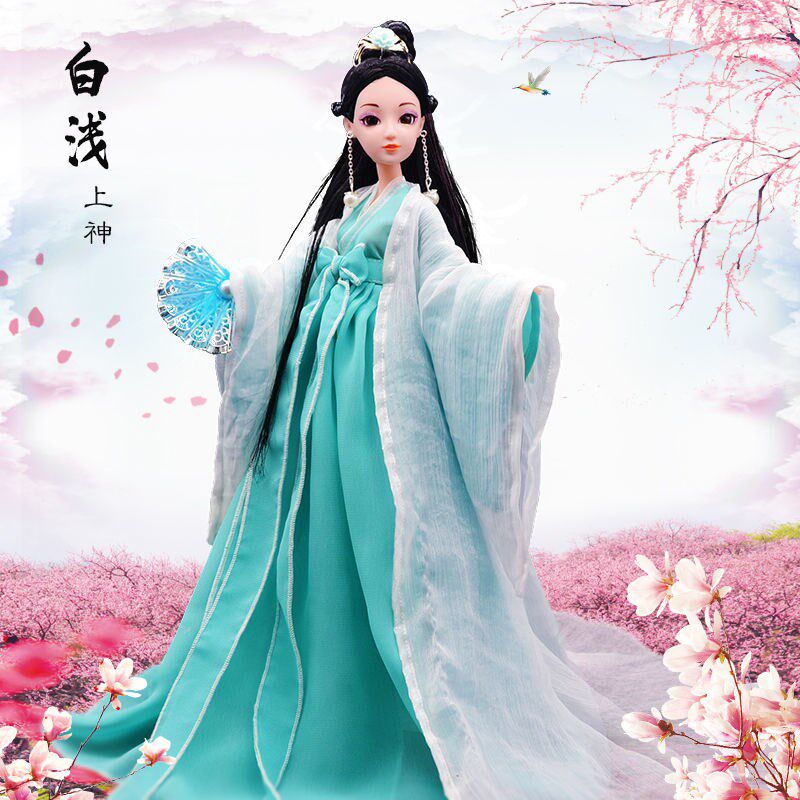 Antique doll Barbie toy girl decoration cheap and good-looking simulation Chinese doll 2022 Hanfu version
