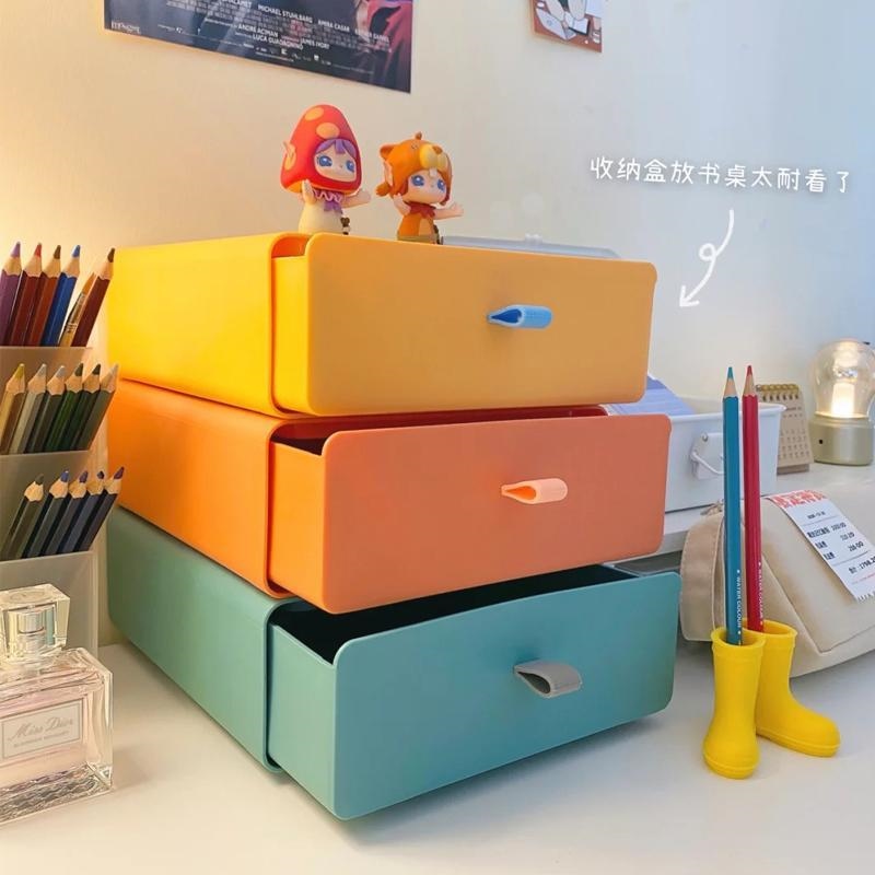 Mask containing box Xuanguan Desktop Drawer Office Storage Small Box box desk finishing Divine Stationery Miscellaneous