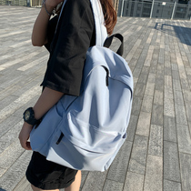 Japanese unprinted solid color ins schoolbag female college students Mori Department simple junior high-capacity backpack