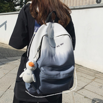 School bag female Korean version Harajuku ulzzang high school students backpack graffiti gradient personality tide ins backpack