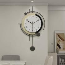 Nordic wall clock living room clock modern simple solid wood silent swing clock bedroom creative decoration home wall clock