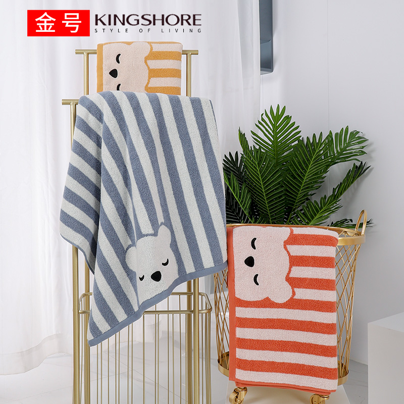 Gold Number Bath Towels Female Summer Pure Cotton Untwisted Yarn Cartoon Soft Absorbent Gold Horn Brand Superior Bath Towels Pure increase thickened