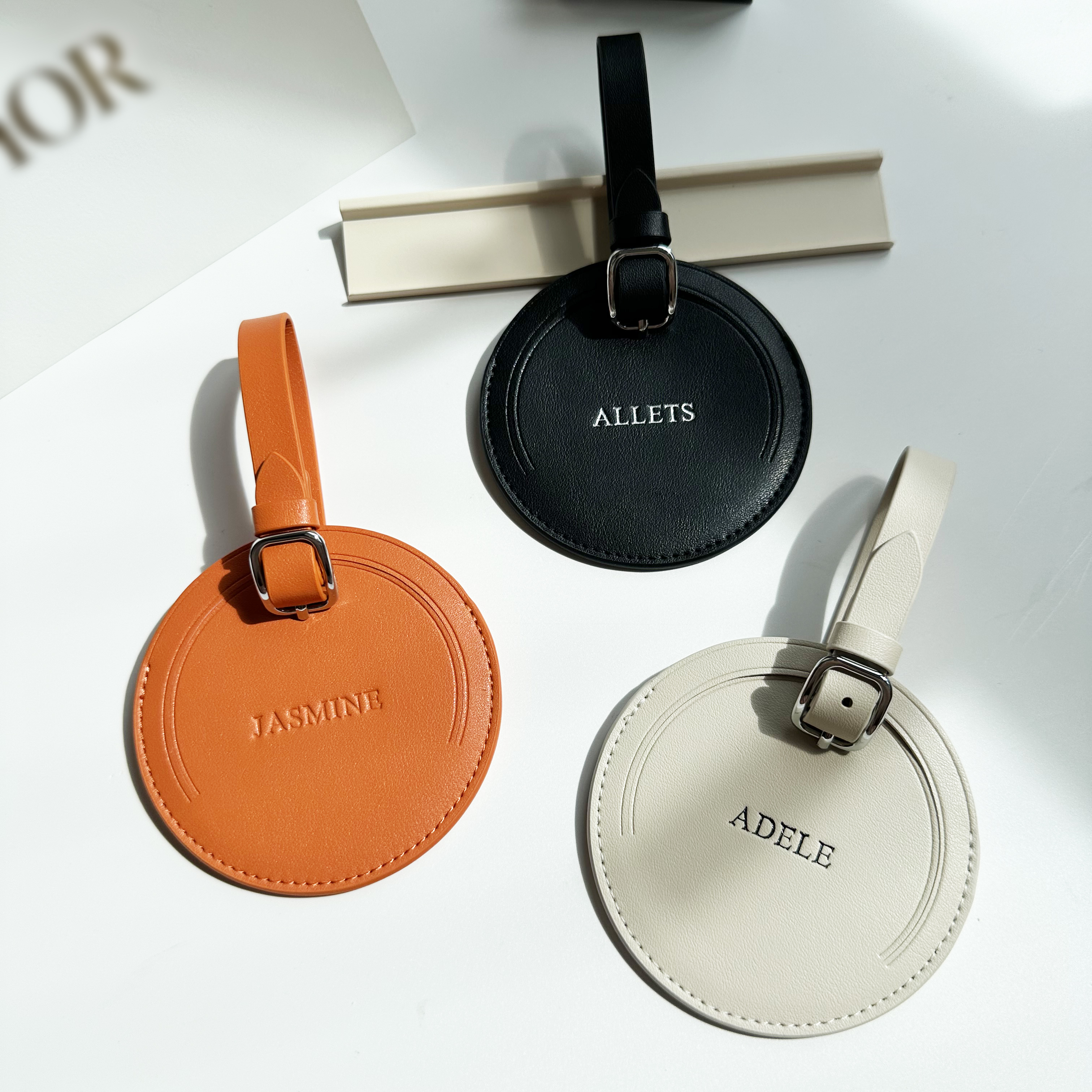 Round customizable logo luggage Luggage Suitcases Listed high quality minimalist corticoid Corticoid Travel Tags Brief-Taobao