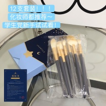 (Makeup Artist Recommended New Hands in) Erwood Stars Moving Makeup Brush Suit 12 Fitted Affordable Scattered Pink Eye Shadow Brush