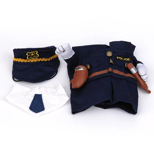 Смешная одежда для любимой собаки Golden Retriever Забавный черный кот Шериф Кэт Барби Тедди Фа Дубага Служба безопасности