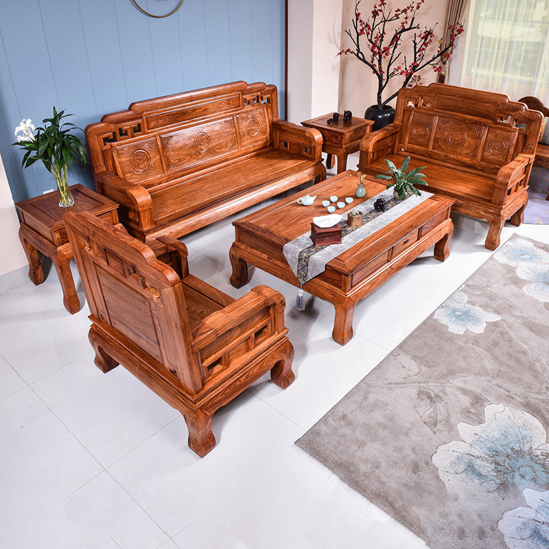 Red wood furniture Rosewood Sofa Tinged Hedgehog Purple Sandalwood New Chinese Style Sofa Chair Country Color Sky Fragrant Composition