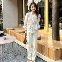 Small deers puff floating raw diary wool horse chia butterfly knot shirt half skirt three sets new on the new