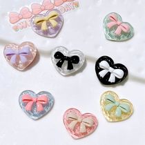 10 Pcs New Cute Butterfly Junction Heart-Shaped Resin Flat B