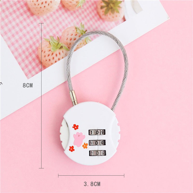Code Lock Padlock Cute Cartoon Suitcase Bag Lock Cabinet Lock Dorm Lock Dorm Lock Mini Metal Small Lock Drawer