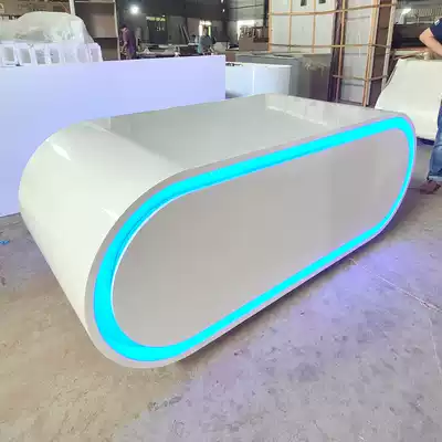 Booth display table round Nakajima cabinet commercial Luminous product rack special-shaped table multi-layer Creative booth display stand