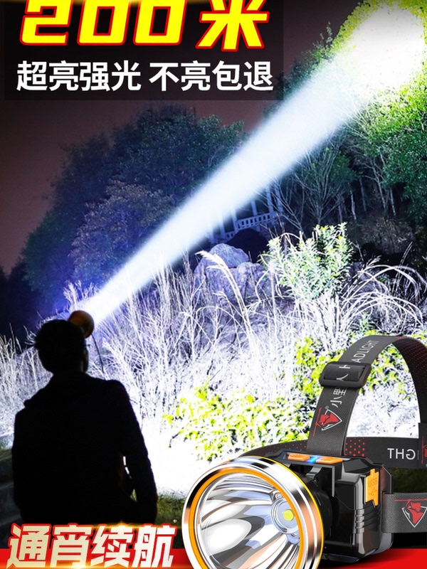 German Imported Headlamp with Strong Light, Ultra-Bright Rechargeable Head-Mounted Lighting, Long-Lasting Battery, Flashlight, Lithium Battery, Night Fishing German Imported Headlamp with Strong Light, Ultra-Bright Rechargeable Head-Mounted Lighting, Long-Lasting Battery, Flashlight, Lithium Battery, Night Fishing