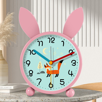 Rabbit learns self-discipline early education small alarm clock for students with childrens desktop clock alarm clock special desktop cartoon clock