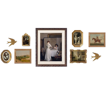 Light luxury photo wall photo frame wall photo entrance European classical combination restaurant American living room background wall decoration painting