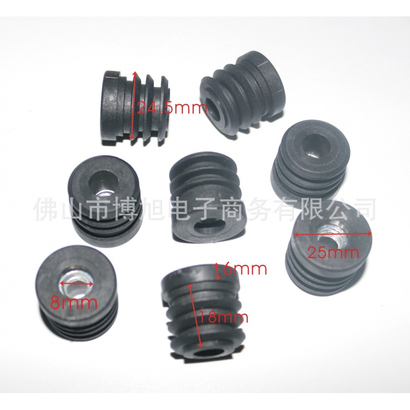 Boxu plastic m8X25 round nut plug 8mm nut plug 25 round nut plastic pipe plug nut choke plug