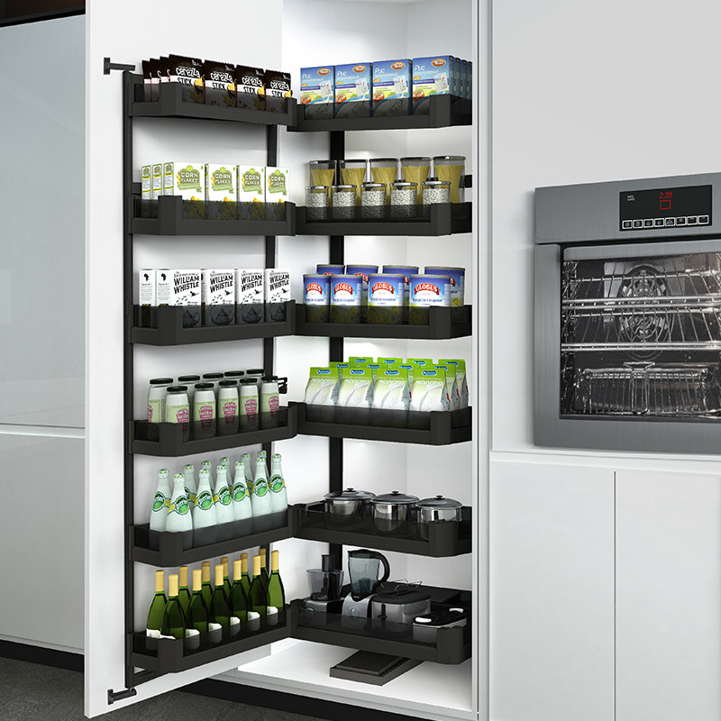 KROB LEBO Carboplatin Lipper High Cabinet Series Full Aluminum High Cabinet Linkage Basket Pull Basket Aluminum Frame Pull Basket