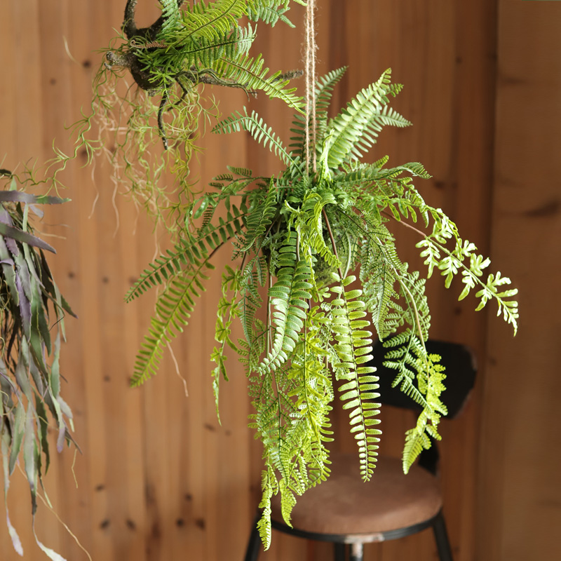 In the wild, simulated green plant hanging orchid false flower aerial hanging plant wall hanging shopping mall window decoration floral art