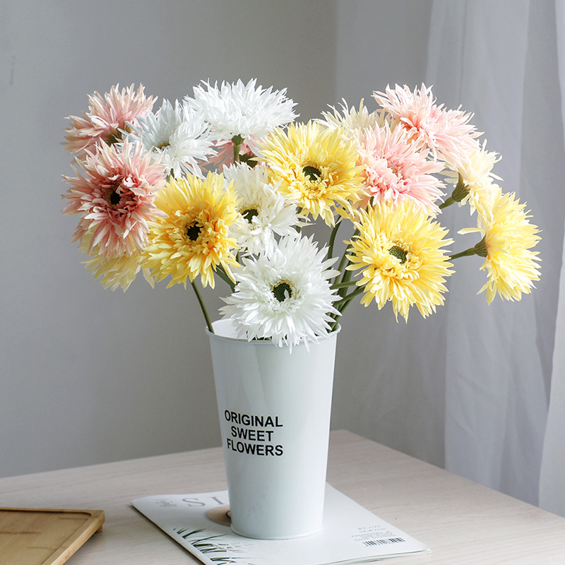 In wild gerbera simulation bouquet living room TV cabinet dining table daisy fake flower decoration flower arrangement decoration flower arrangement
