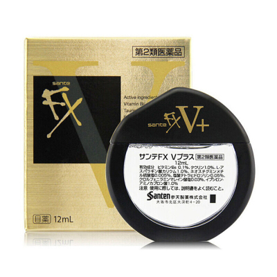 日本Santen/参天FX V+维他命眼药水缓解眼疲劳滴眼液12ml