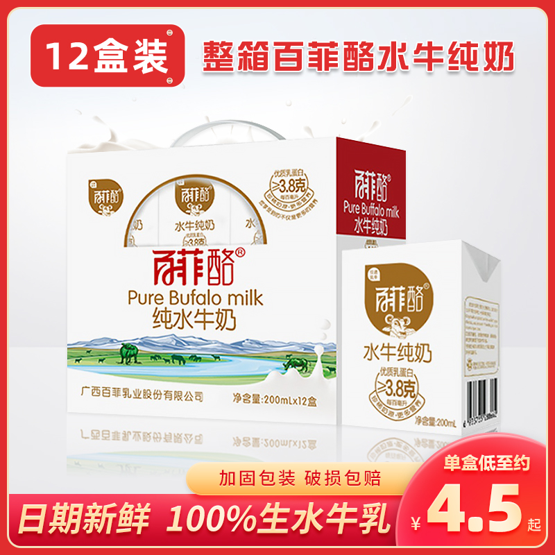 100 CHEESE WATER Milk Whole Box 200ml * 24 Boxes Students Children Breakfast Milk Guangxi Pure Milk Fresh Sweet Milk