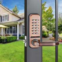 Mechanical code lock villa fence door courtyard garden iron outdoor door lock household anti-corrosion waterproof hollow single-sided lock