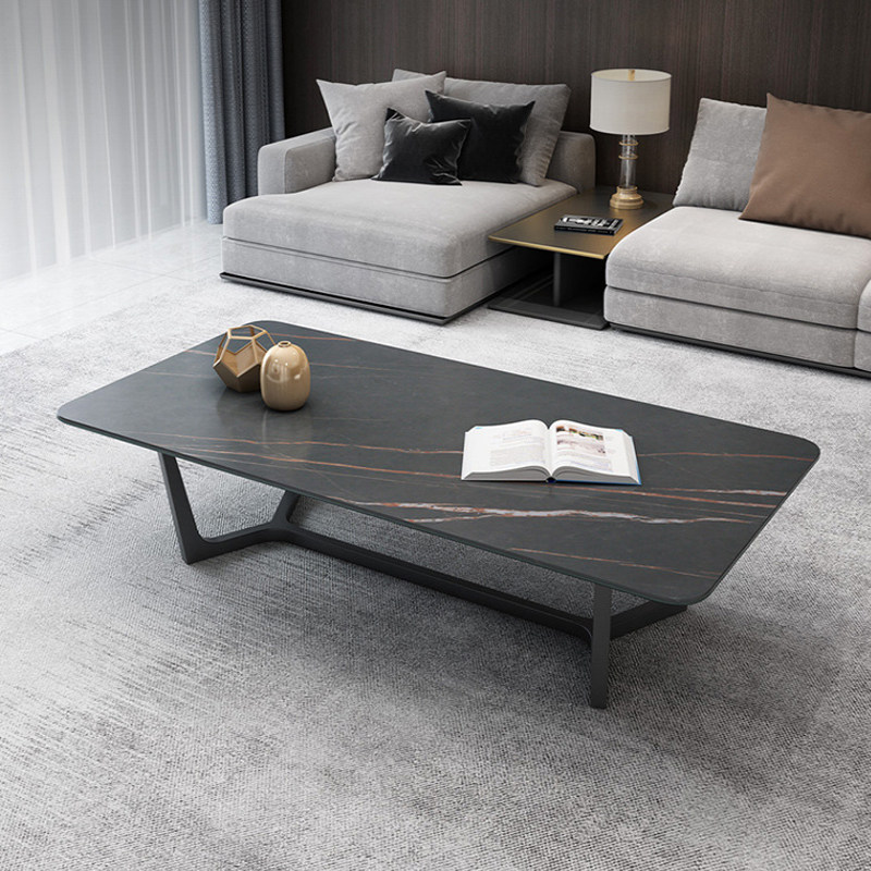 Slate coffee table designer net red simple modern reception living room small apartment Nordic Italian light luxury rectangular table