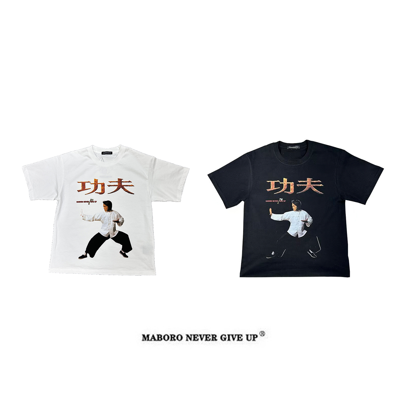MABORO25春の新商品「Kung Furdquoデジタルプリント立体刺繍半袖Tシャツ」