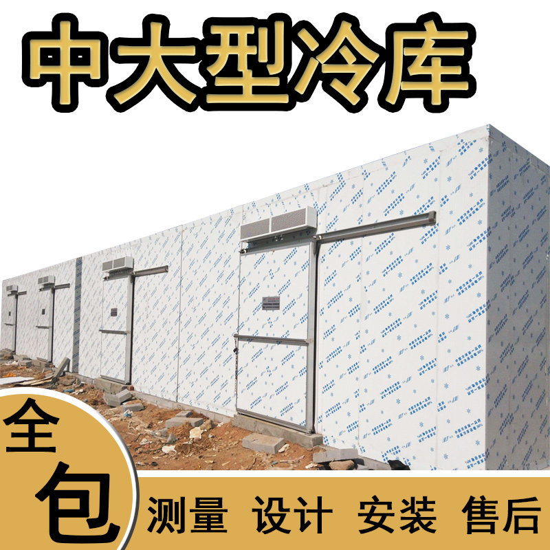 Shaanxi fruit and vegetable fresh cold storage full set of equipment commercial and small meat seafood refrigerated freezer installation