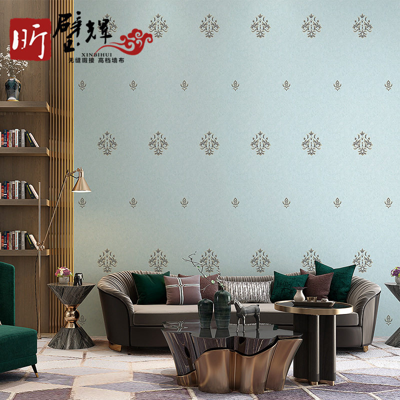 Xinbihui warm and beautiful series seamless wall covering high-precision simple European embroidery seamless wall covering factory direct sales