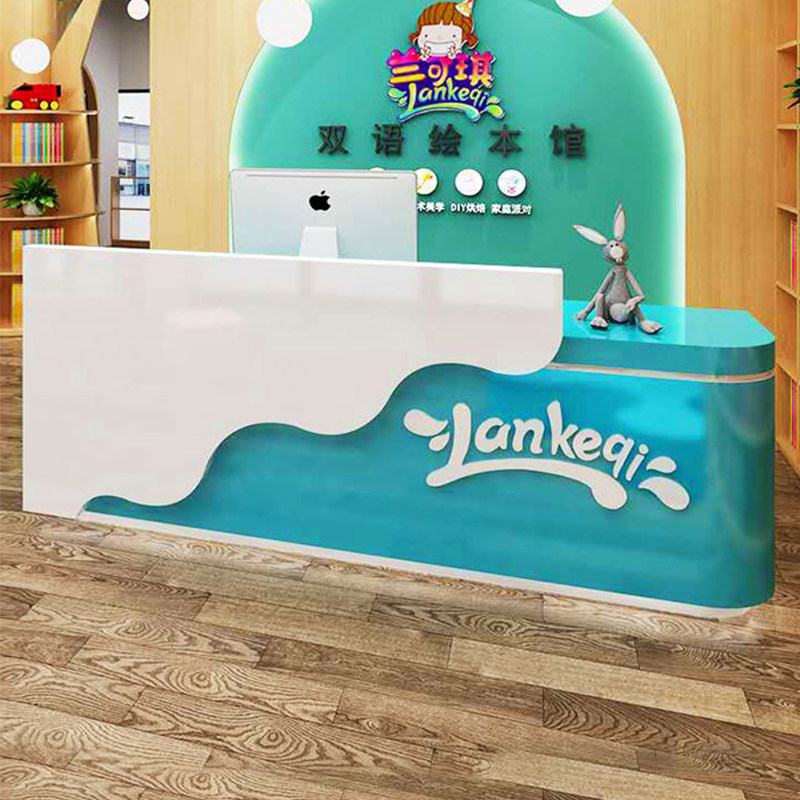 Training institution Front Desk Preparatory Desk Hairdresser Bar Table Commercial clothing shop checkout