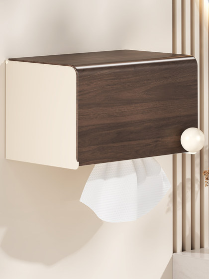 Bathroom Toilet Paper Holder Hotel Antique Style Toilet Tissue Rack Punch-Free Wall-Mounted Roll Paper Waterproof Storage Rack