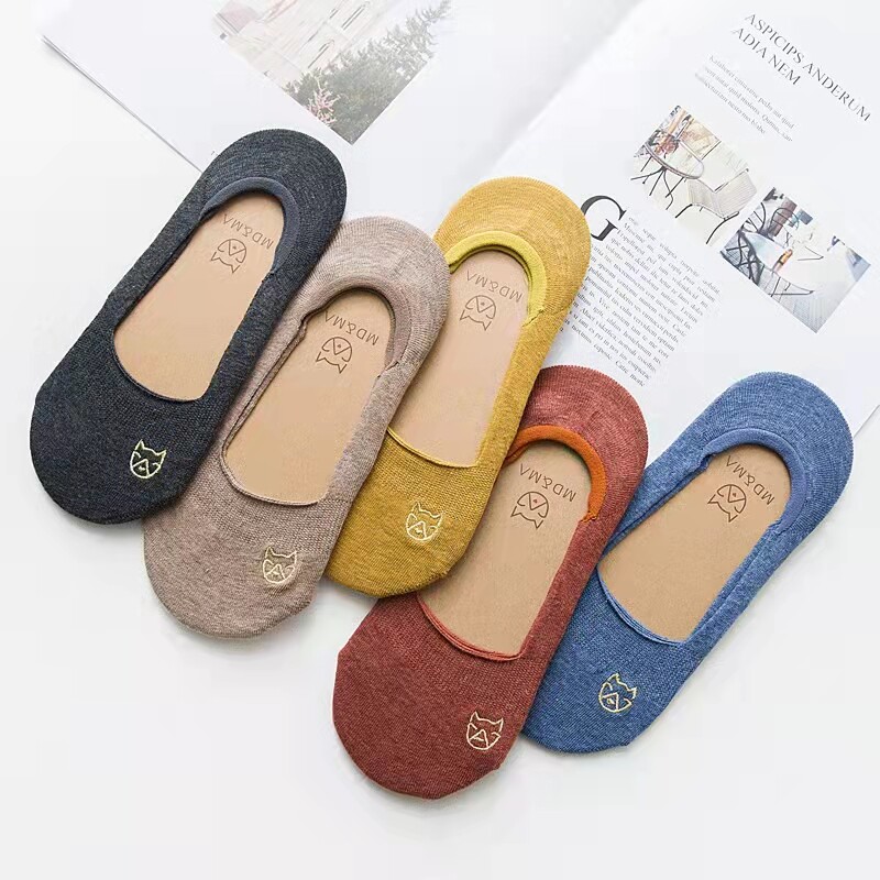 Invisible Socks women Summer pure cotton non-slip without falling heel Sox bottom summer thin lady Shallow Mouth Invisible Socks Child Short Socks