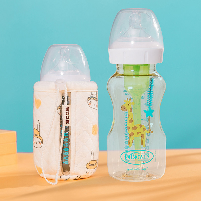 Applicable Brown PhD bottle Insulation sleeve glass 150270 Not plugged in electric baby anti-flatuls baby protective bag-Taobao