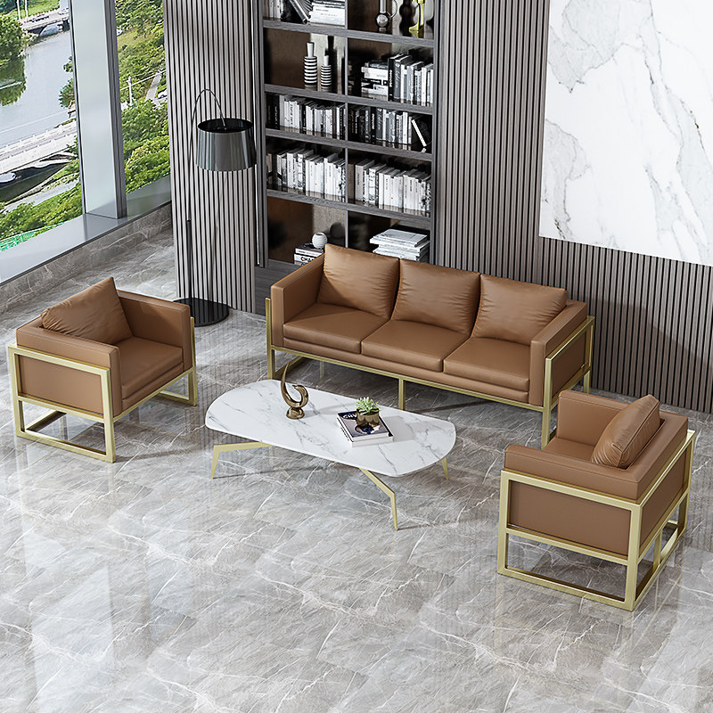 Modern Office Reception Guest Sofa Light Lavish Home Living Room Sofa Tea Table Nordic Leisure Talks Sofa Chair