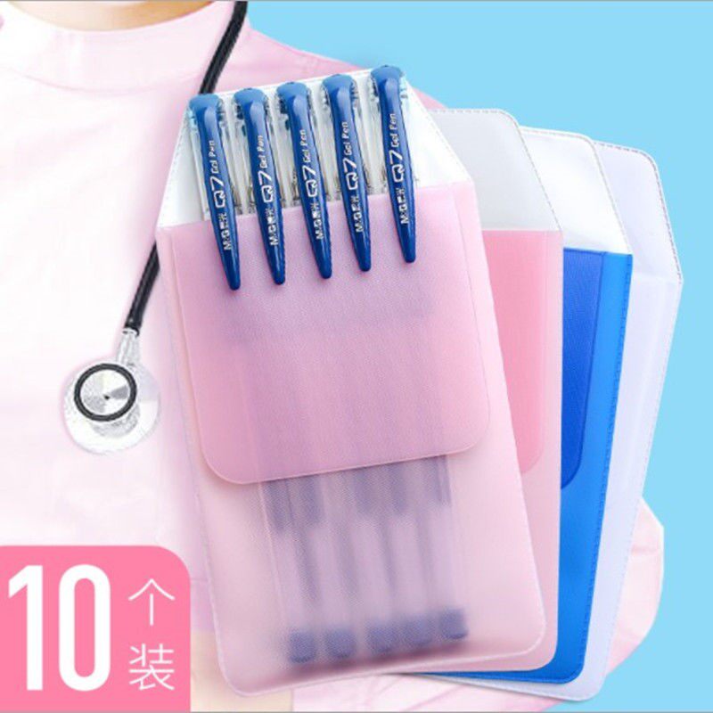 Thickened Medical Colored Nurse Inserts Pen Cap Pvc Pen Bag Durable Doctor Work Nurse Anti-Leak Ink