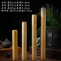 Natural bamboo wood pen holder portable pen case writing brush stationery containing box calligraphy and painting collection box Student stationery collection