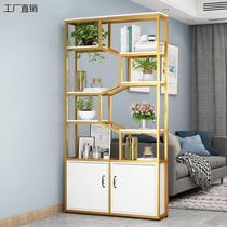 Iron screen office partition cabinet storage rack industrial style living room storage cabinet display cabinet entrance porch bookshelf