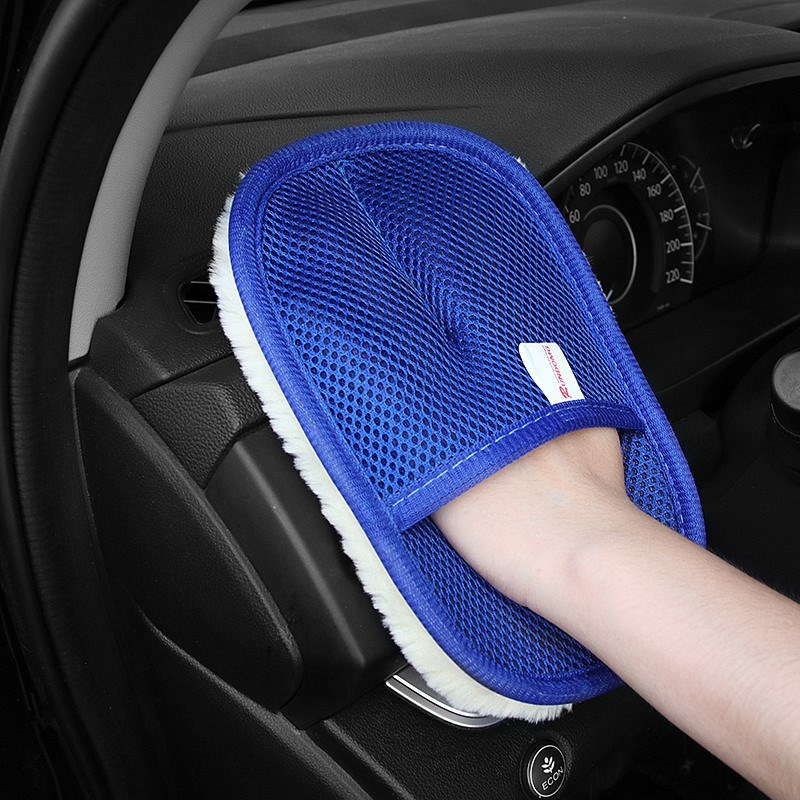 Car wash gloves Interior cleaning of soft sheep plush cars Waxed Gloves Bear Palm Wipe caravan Thickened Rag Cleaning Tools