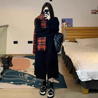 [Черный] Куртка для пальто женская осень и зима 2025 г. Новый взрыв/маленький человек Хепберн Толстый тепло/корейский ленивый смысл высокого уровня/популярный зимний уникальный зимний супер красивый/богатый мужчина Позитивный на плечо