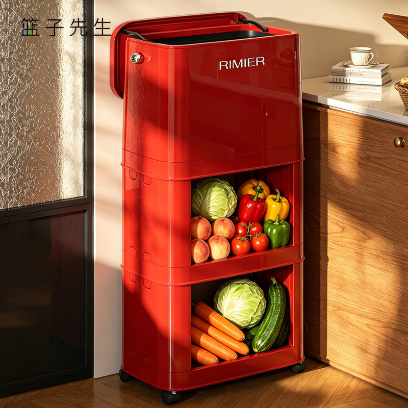 Kitchen Trash Can for Home Use, 2026 New Model, Large Capacity, Multi-Layer Storage Bin, Movable, No Need to Bend Over, with Lid Kitchen Trash Can for Home Use, 2026 New Model, Large Capacity, Multi-Layer Storage Bin, Movable, No Need to Bend Over, with Lid