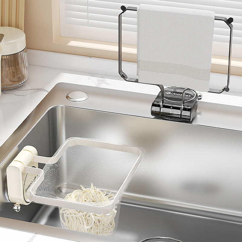 Suction Cup Sink Filter Garbage Net Rack, Anti-Clogging Storage Rack for Leftover Food in the Sink, Kitchen Sink Residue Strainer