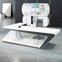 Hongyan paint boss table creative executive desk white president table simple fashion anchor modern executive desk