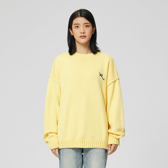 Rocawear embroidered ວ່າງ sweater ຂອບດິບອອກແບບຄໍຮອບດູໃບໄມ້ລົ່ນແລະລະດູຫນາວຄູ່ຜົວເມຍ sweater jacket ຍີ່ຫໍ້ trendy
