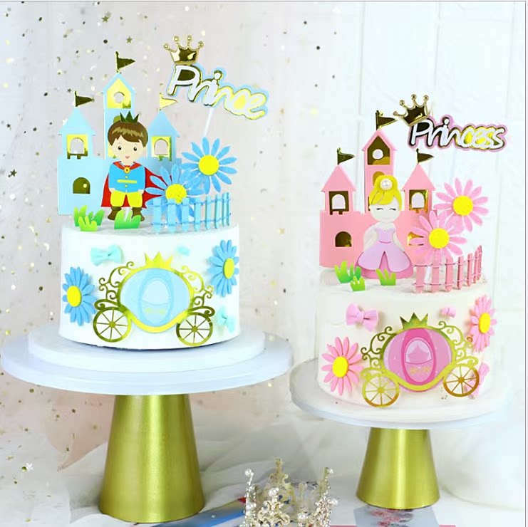 Little Prince Castle Birthday Cake Decoration plugin for children's boys and girls' age themed baking accessories