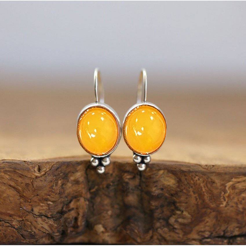 Geometric Vintage Gem-Inlaid Alloy Earrings | Elegant Women's Fashion Jewelry