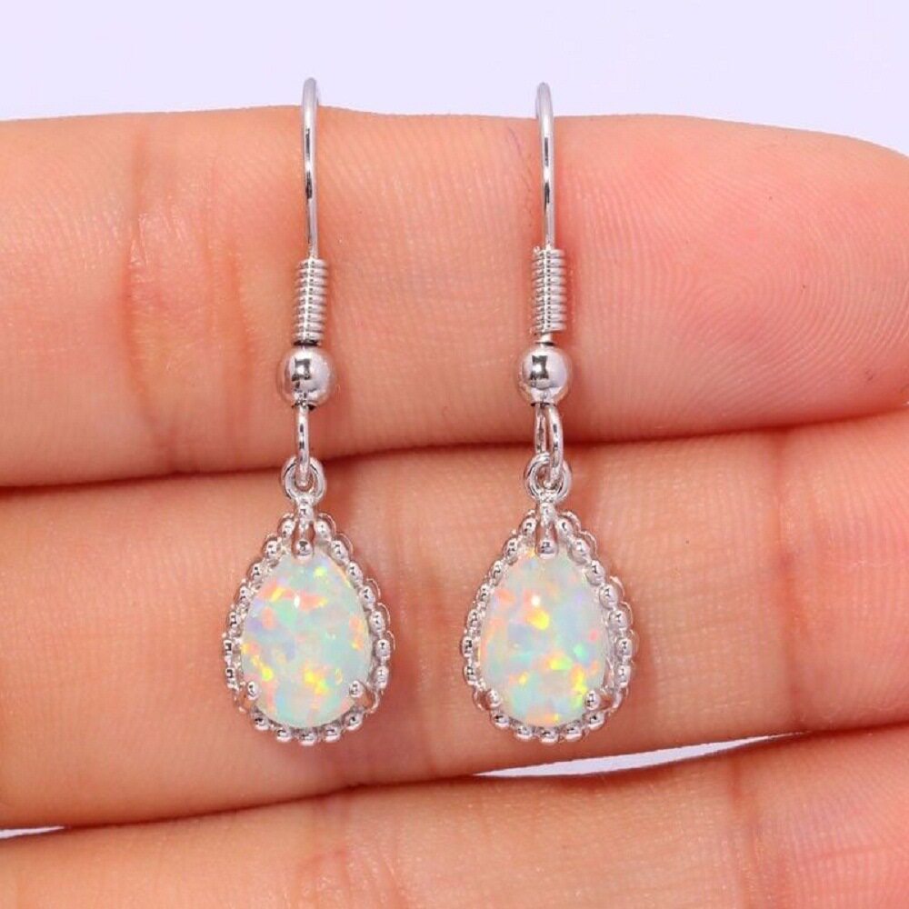 European American Fashion Opal Earrings Artificial Opal Jewelry for Women